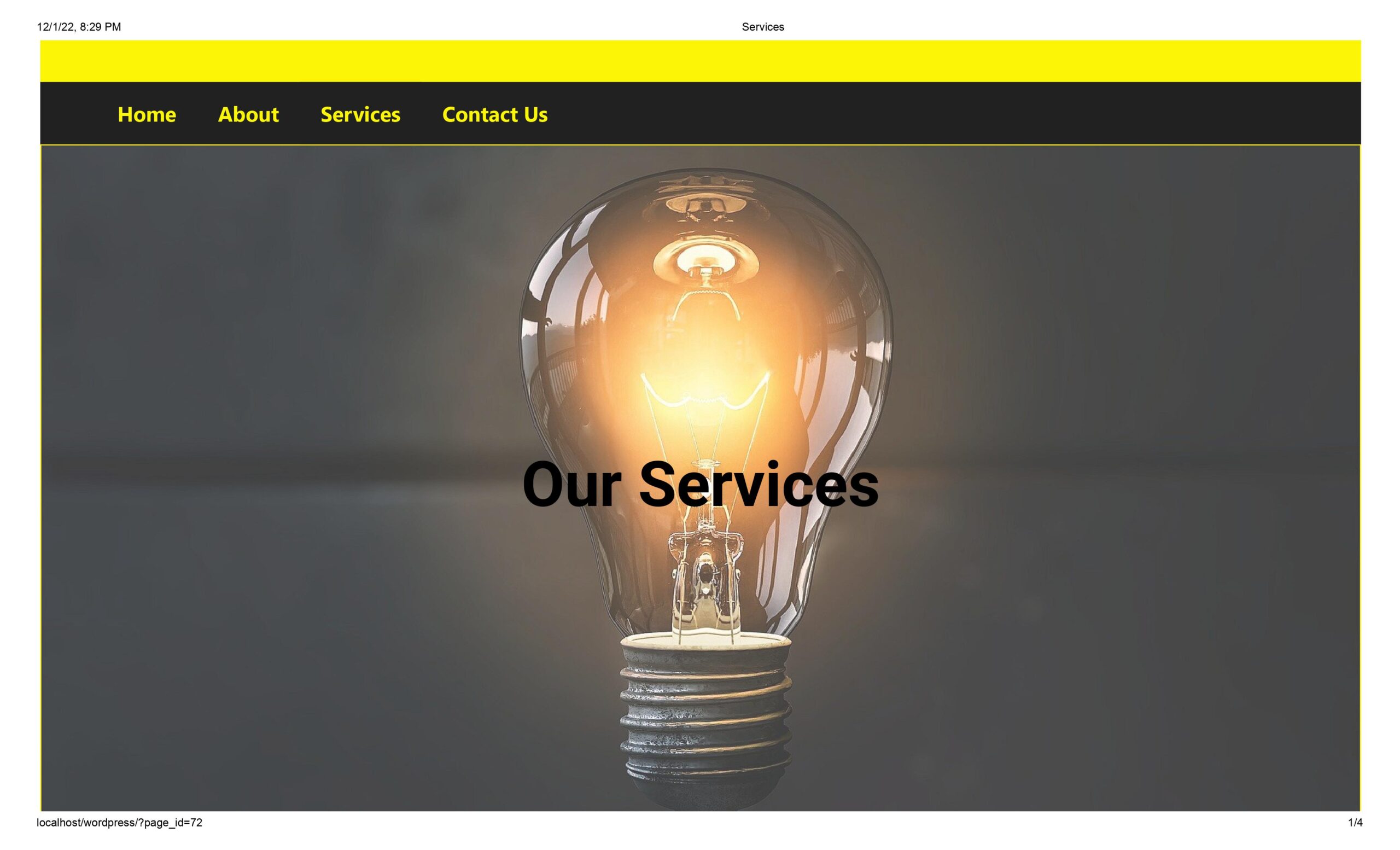 Our Services Page